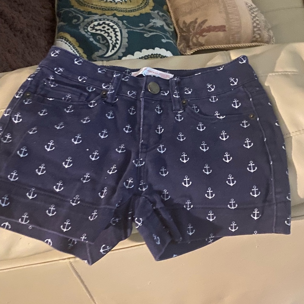 Blue shorts with anchors barely worn